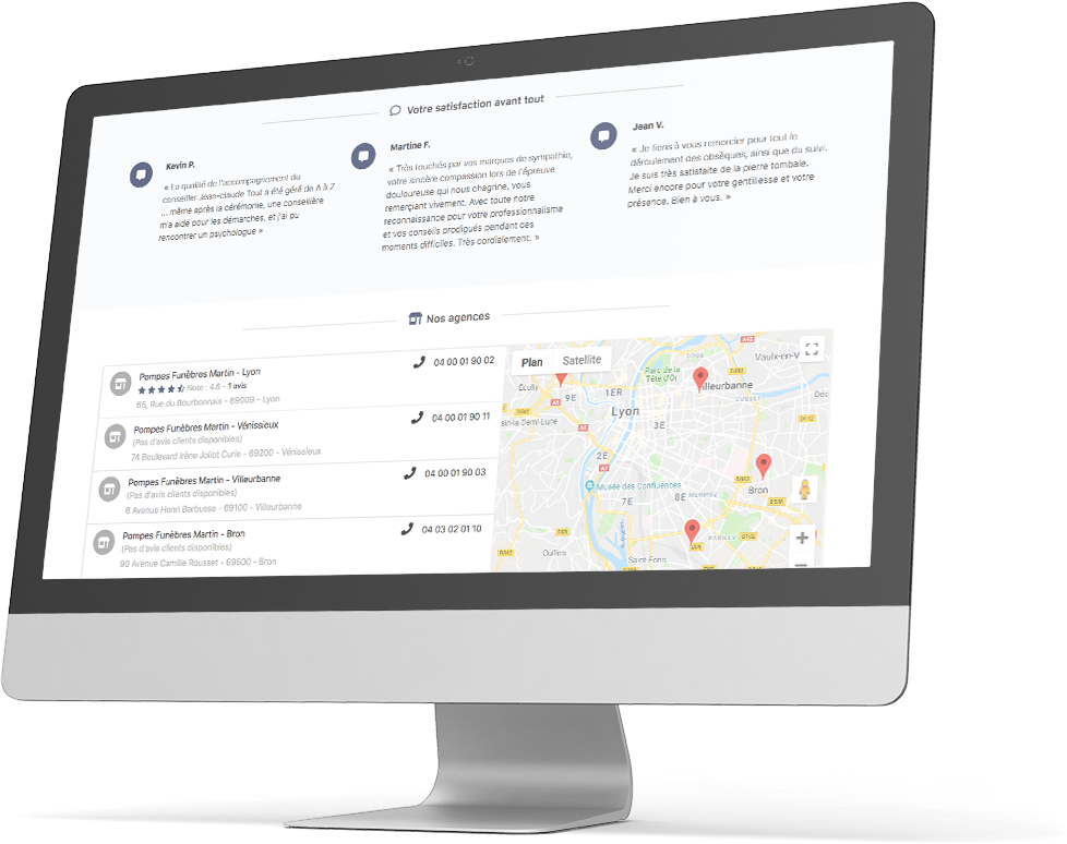 Site internet pompes funèbres